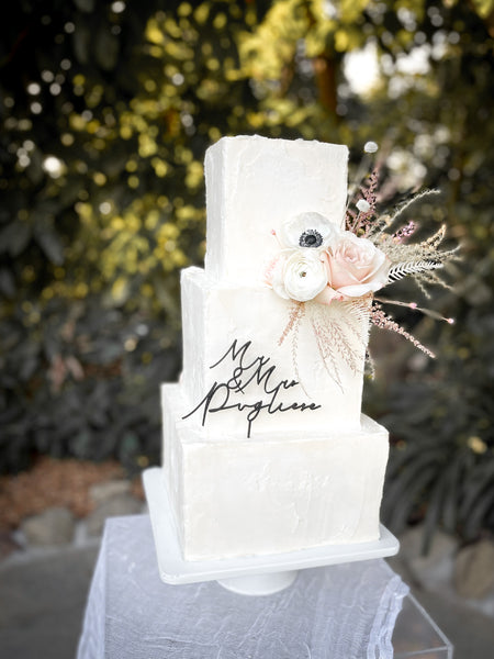 Modern Square Wedding Cake